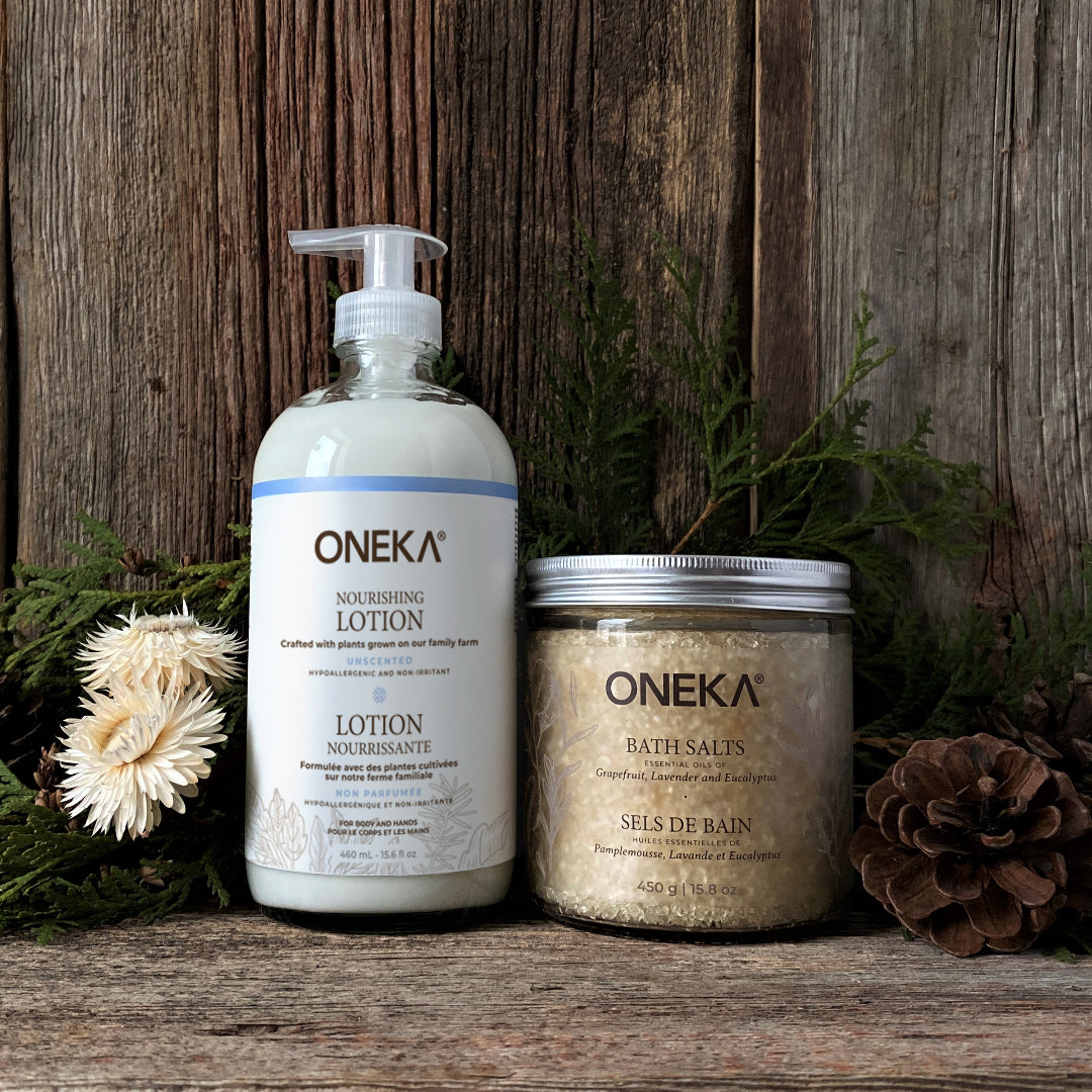 Bath Salts and Unscented Lotion Duo
